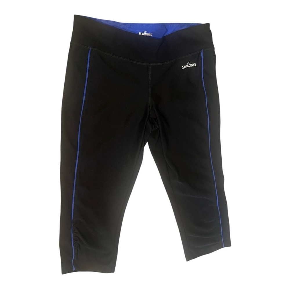 Spalding Black and Blue cropped leggings Pants